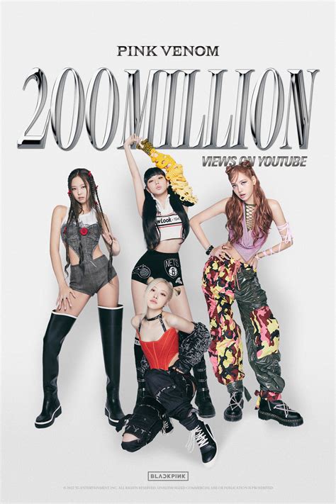 BLACKPINK ten Pink Venom 2022 de Youtube da En Hızlı 200 Milyon