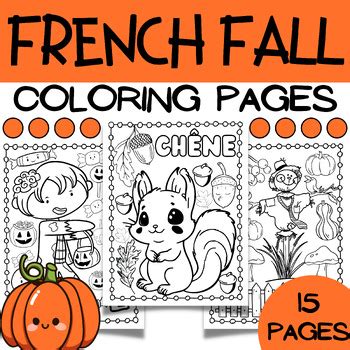 French Fall Coloring Pages Feuilles De Coloriage D Automne Septembre