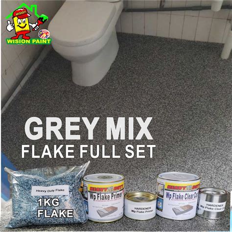 Grey Mix Full Set Epoxy Colour Flake Coating Kg Flake L Primer