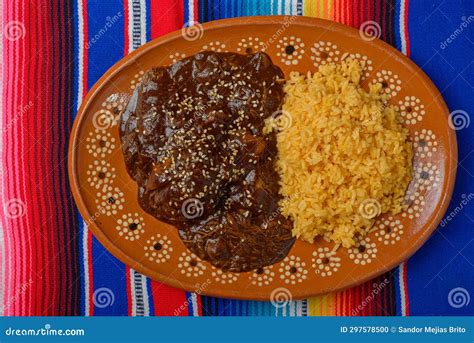 Mole Typical Mexican Food Traditional Mexican Dish Stock Photo