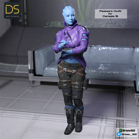 Me Andromeda Peebees Outfit For Genesis 9 By Shiala92 On Deviantart