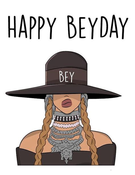 Beyonce Funny Birthday Card Happy Beyday Greeting Card Pop Culture