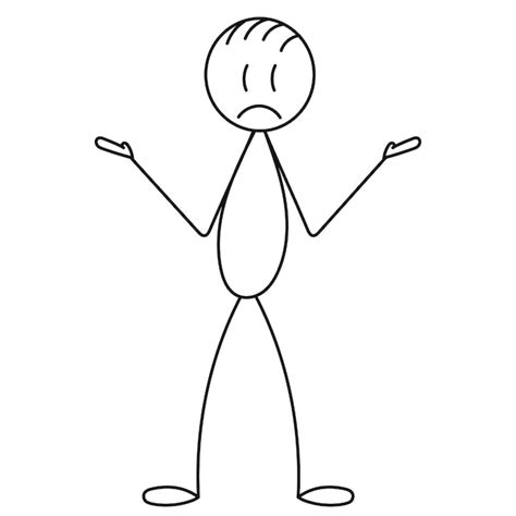 Sad Stick Figure People Clip Art