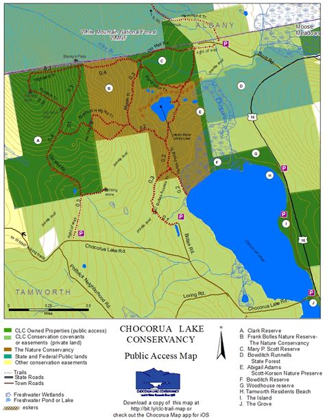 Clc Conserved Properties—download A Trail Map Here — Chocorua Lake