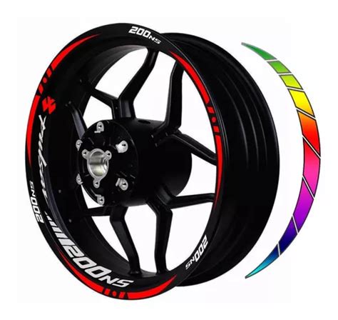 Calcomanias Stickers Para Rines Pulsar Ns Reflejante Neon Ss Meses