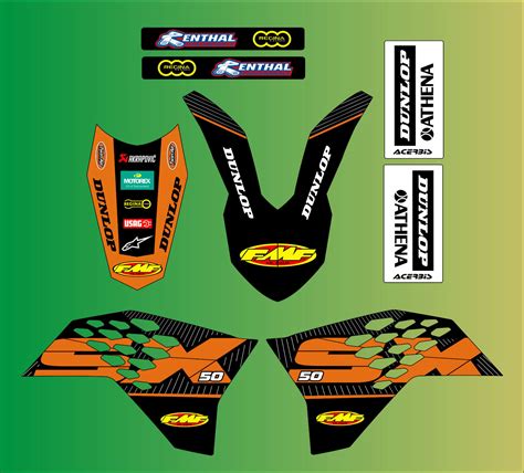 2009 2015 Ktm Sx 50 Orange Graphics Kit Decal Stickers Mbx Graffix