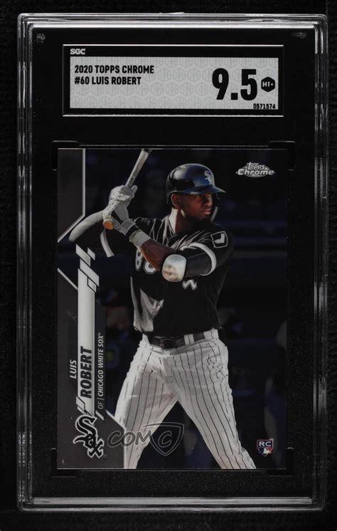 2020 Topps Chrome Luis Robert Batting 60 1 SGC 9 5 Mint Rookie RC