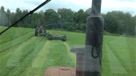 Mowing Hay With John Deere 925 Discbine Youtube