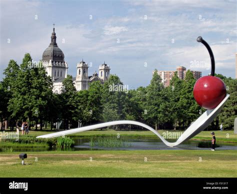 Spoonbridge And Cherry At The Walker Art Center Sculpture Garden With