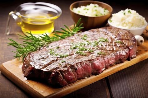 Premium Ai Image Grilled Sirloin Steak Basted With Creamy Garlic Butter