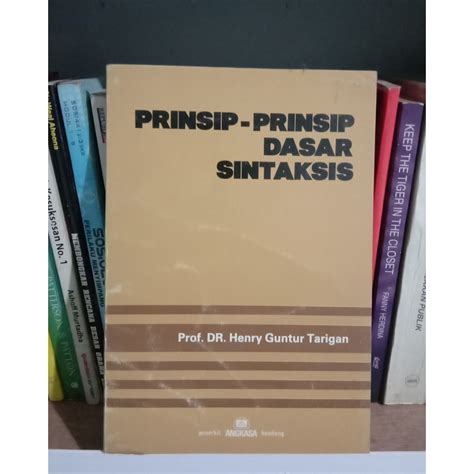 Jual Buku Prinsip Prinsip Dasar Sintaksis Prof Dr Henry Guntur