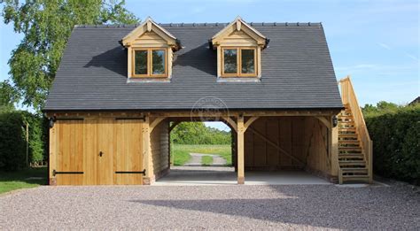 Norton 3 Bay Model No N3016 With Dormer Windows Radnor Oak Timber Frame Garage Garage