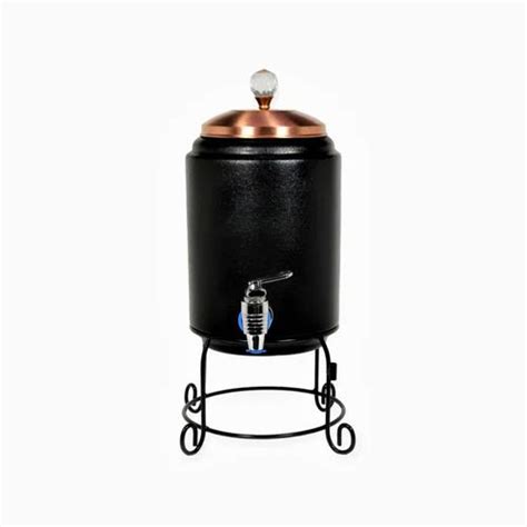 Capacity 5 Litre Copper Water Dispenser With Stand Black Textured Powder Coated At Rs 1700