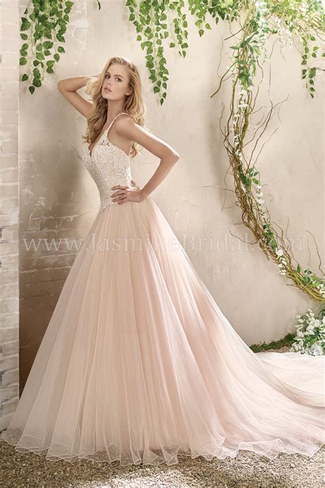 F191018 V Neck Organza And Tulle Ball Gown Wedding Dress With Lace Bodice