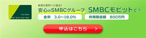 おまとめローンのご紹介：キャッシング、カードローン、ローンはsmbcモビット