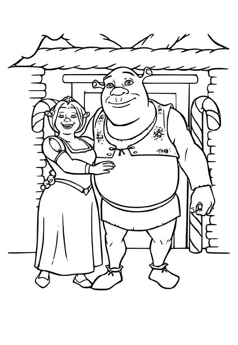 Dibujo E Imagen Shrek Par Para Colorear Y Imprimir Gratis Para Adultos