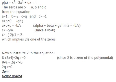 50 α β γ Are Zeroes Of Cubic Polynomial X3 12x2 44x C If α β γ