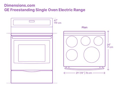 Kitchen Ranges Ovens Stoves Dimensions And Drawings