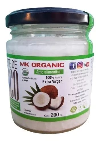 Aceite De Coco Extra Virgen Ml Mk Organic Mercadolibre