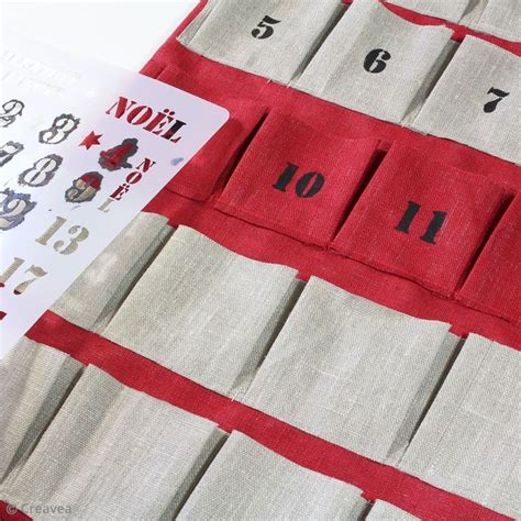 A Red And White Table Cloth With Numbers On It