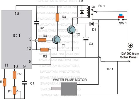 Automatic Water Level Controller Circuit Diagram Using T