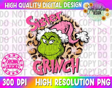 Sister Grinch Png The Grinch Png Grinch Png Christmas Sublim Inspire