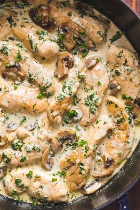 Creamy Herb Mushroom Chicken Is A Crowd Pleasing One Pan Minute