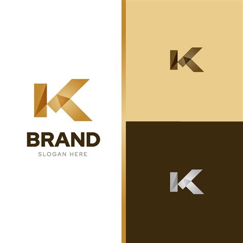 Letter K Simple Shape Logo Design Template Vector With Three Color