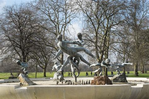 View Of An Old Stone Fountain In Hyde Park London Stock Image Image