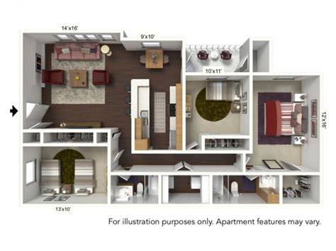 3 Bed / 2 Bath Apartment in BUFFALO NY | Windsong Place Apartments - F Plan - 3 Bed/2 Bath