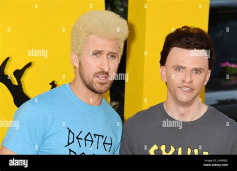 Hollywood California April 30 L R Ryan Gosling And Mikey Day Dressed As Beavis And