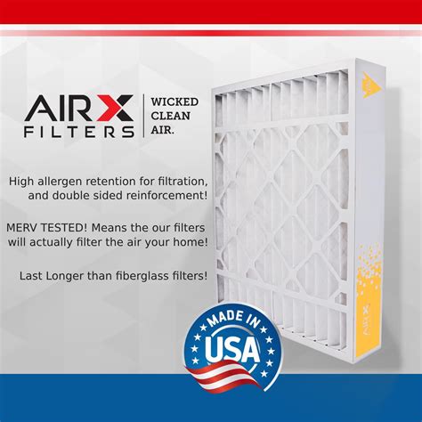 AIRX FILTERS WICKED CLEAN AIR. 20x25x5 Air Filter MERV 11 Compatible ...