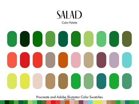 Salad Procreate Color Palette Ai Graphic By Arborie · Creative Fabrica