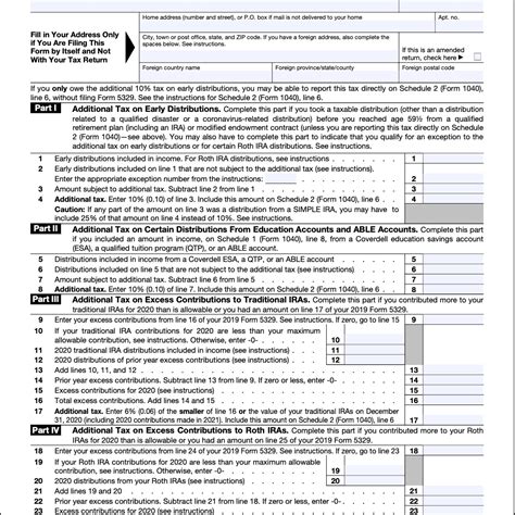 Irs Form 5329 Printable