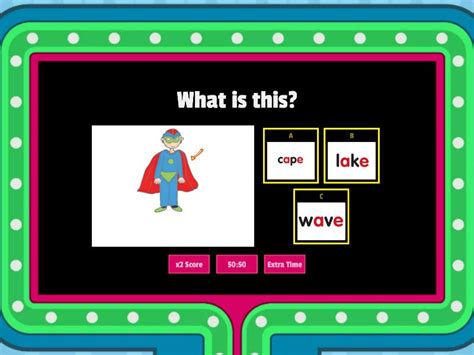 Long Vowel E Vocabulary Test GoGo3 Gameshow Quiz