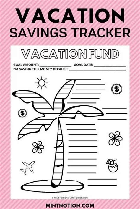 15 Goal Chart Ideas And Templates To Track Your Progress Vacation Savings Savings Tracker