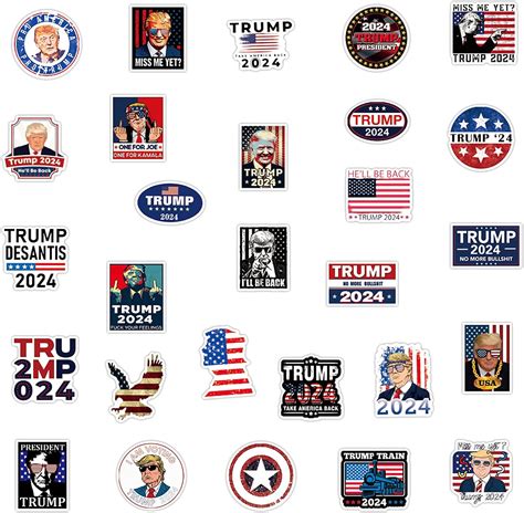 Donald Trump Stickers Pcs Trump Stickers Usa Flag Decals