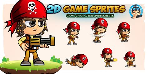 Pirate Boy 2d Game Character Sprites By Dionartworks Codester