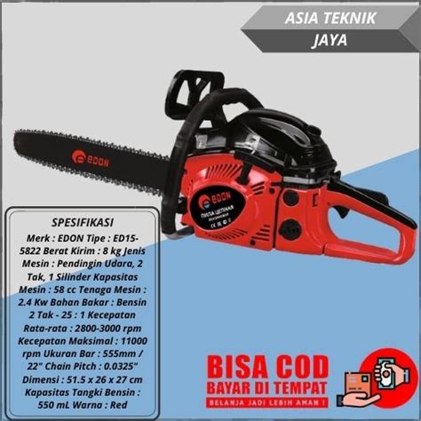 Jual Promo Mesin Chainsaw In Edon Tak Gergaji Potong Pohon Kayu