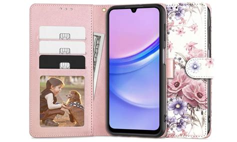 Tech Protect Wallet Do Samsung Galaxy A15 Blossom Flower Etui I