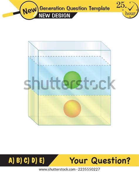 Physics Pressure Lifting Force Archimedes Principle Stock Vector