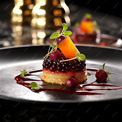 Premium Ai Image Artistry Of Food Presentation In The Kitchen Showcase Beautifully Plated Dishes