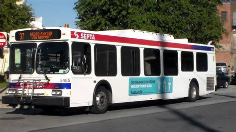 Septa Bus New Flyer D40lf 5485 On Route 37 Youtube