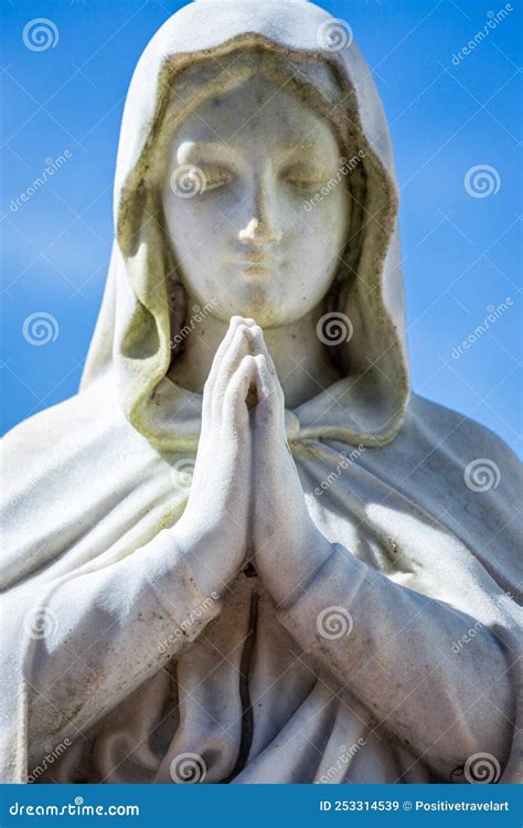 Virgin Mary Praying With Hands Clasped For Faith And Hope Of Better Days Stock Image Image Of