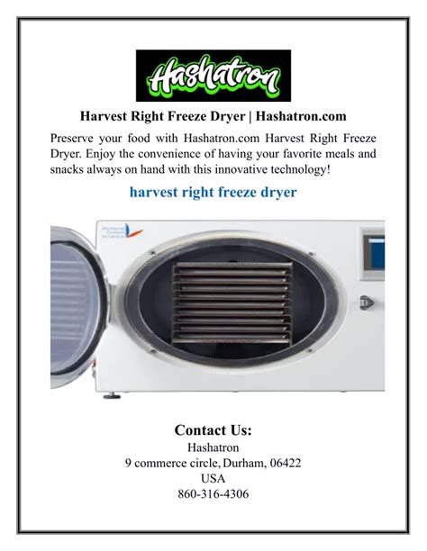 PPT Harvest Right Freeze Dryer Hashatron PowerPoint