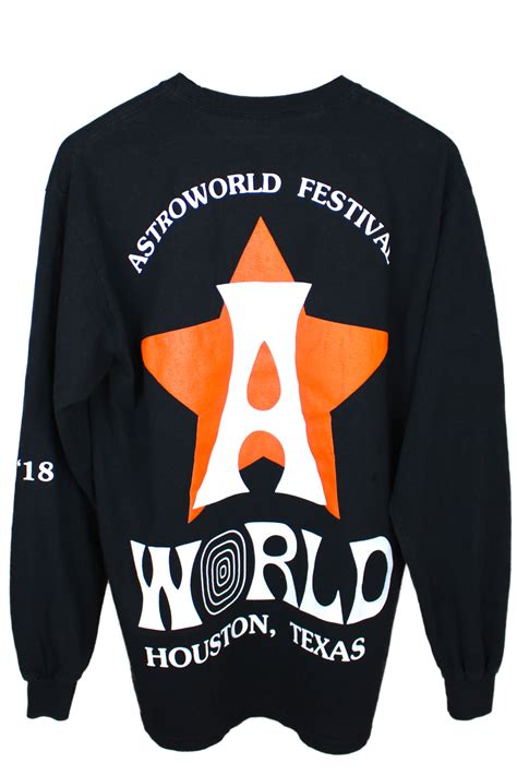 Travis Scott Astroworld Festival "Astros" Long Sleeve – MerchWAV