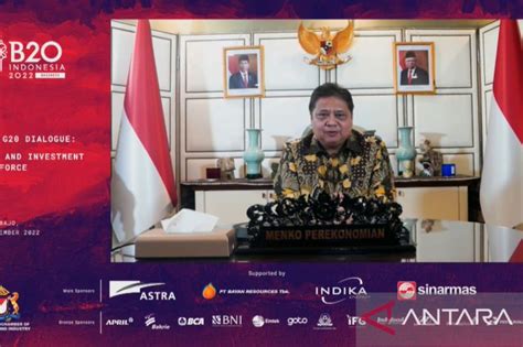 Airlangga Dukung B Promosikan Investasi Inklusif Dan Berkelanjutan