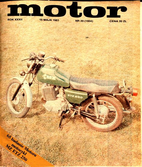 Zdjęcia Ok adka tygodnika Motor z maja 1983 roku ze zdj ciem motocykla