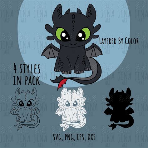 Toothless Svg Train Your Dragon Svg Dragon Toothless Svg Cut Files