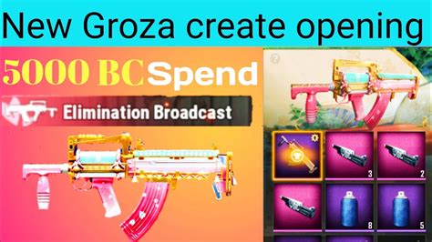 Pubg Lite Groza Create Opening New Groza Create Opening Youtube